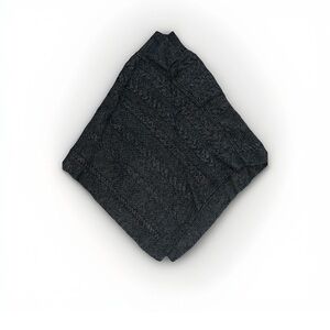 Inis Crafts Gray 100% Merino Wool Poncho Made in Ireland M/L